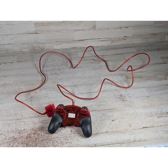 Mad Catz Dual Force Controller 8016 Translucent Red Clear for PS2 Playstation 2 - Picture 7 of 7